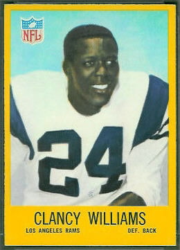 Clancy Williams 1967 Philadelphia football card Clancy Williams 1967 Philadelphia football card