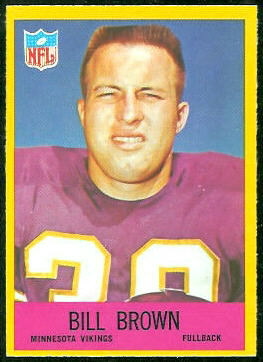 Bill Brown 1967 Philadelphia football card