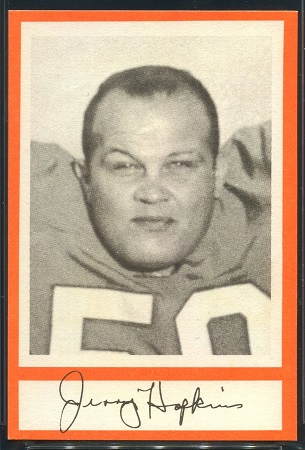 Jerry Hopkins 1967 Royal Castle Dolphins football card