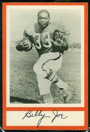 Billy Joe 1967 Royal Castle Dolphins football card