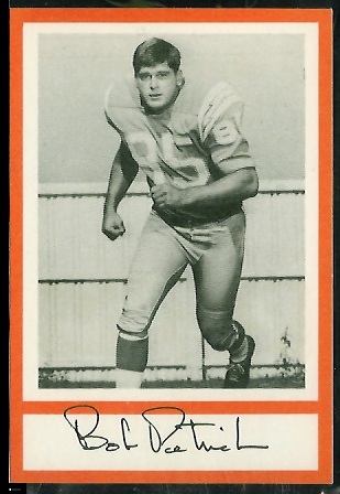 Bob Petrich 1967 Royal Castle Dolphins football card