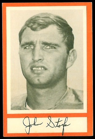 John Stofa 1967 Royal Castle Dolphins football card