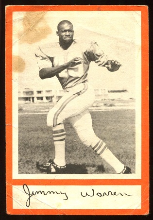 Jim Warren 1967 Royal Castle Dolphins football card