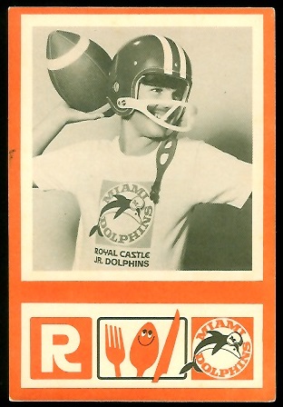 Jr. Dolphin 1967 Royal Castle Dolphins football card