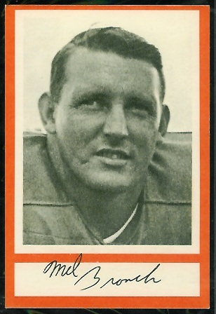 Mel Branch 1967 Royal Castle Dolphins football card