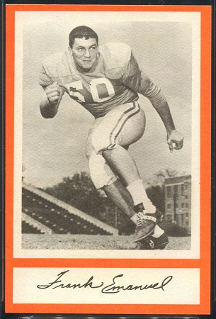 Frank Emanuel 1967 Royal Castle Dolphins football card