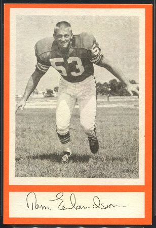 Tom Erlandson 1967 Royal Castle Dolphins football card Tom Erlandson 1967 Royal Castle Dolphins football card