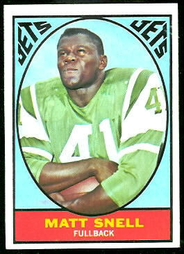 Matt Snell 1967 Topps football card