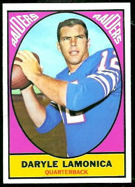 Daryle Lamonica 1967 Topps football card