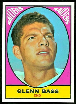 Glenn Bass 1967 Topps football card Glenn Bass 1967 Topps football card
