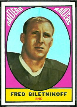 Fred Biletnikoff 1967 Topps football card