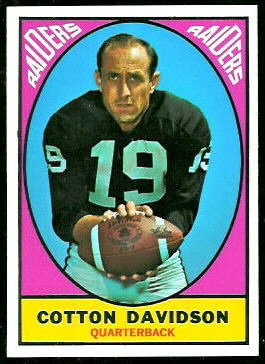 Cotton Davidson 1967 Topps football card