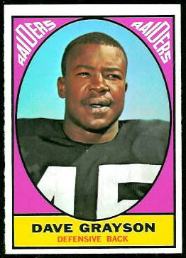 Dave Grayson 1967 Topps football card