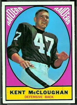 Kent McCloughan 1967 Topps football card Kent McCloughan 1967 Topps football card