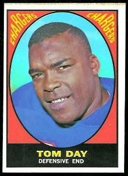 Tom Day 1967 Topps football card