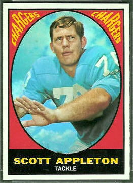 Scott Appleton 1967 Topps football card Scott Appleton 1967 Topps football card