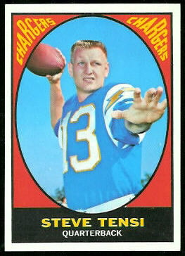 Steve Tensi 1967 Topps football card Steve Tensi 1967 Topps football card
