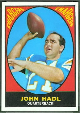 John Hadl 1967 Topps football card