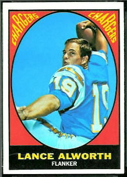 Lance Alworth 1967 Topps football card Lance Alworth 1967 Topps football card