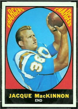 Jacque MacKinnon 1967 Topps football card