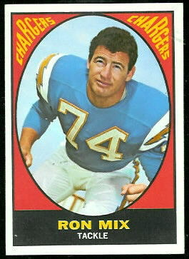 Ron Mix 1967 Topps football card