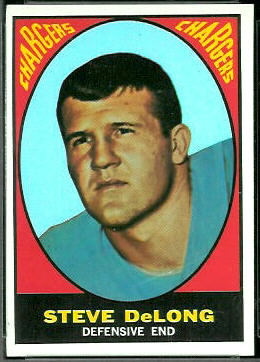 Steve DeLong 1967 Topps football card