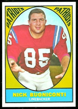 Nick Buoniconti 1967 Topps football card