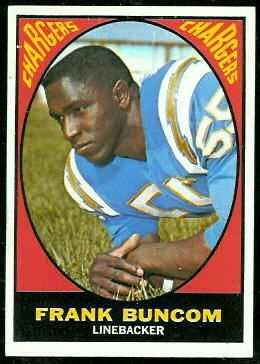 Frank Buncom 1967 Topps football card