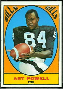 Art Powell 1967 Topps football card