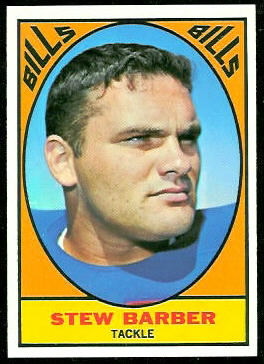 Stew Barber 1967 Topps football card