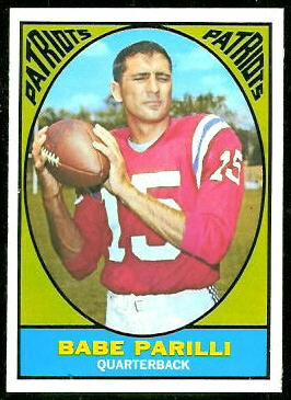 Babe Parilli 1967 Topps football card