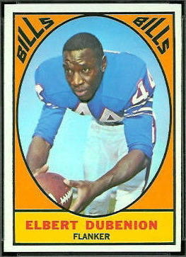 Elbert Dubenion 1967 Topps football card