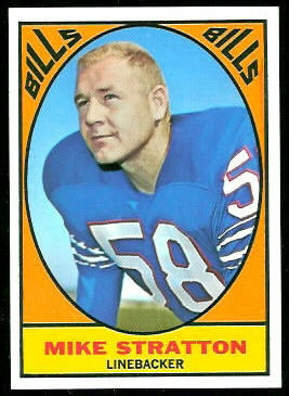 Mike Stratton 1967 Topps football card Mike Stratton 1967 Topps football card