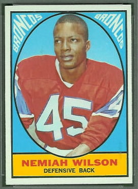 Nemiah Wilson 1967 Topps football card Nemiah Wilson 1967 Topps football card