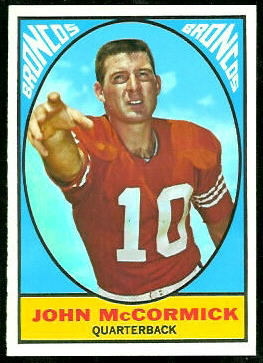 John McCormick 1967 Topps football card