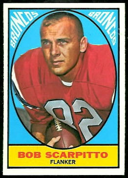 Bob Scarpitto 1967 Topps football card