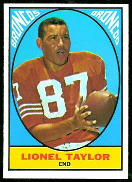 Lionel Taylor 1967 Topps football card