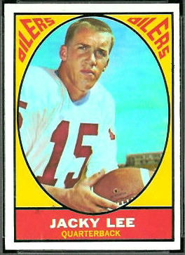 Jack Lee 1967 Topps football card