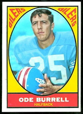 Ode Burrell 1967 Topps football card