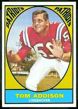 Tommy Addison 1967 Topps football card