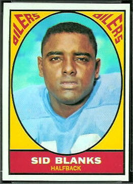 Sid Blanks 1967 Topps football card