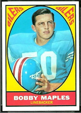 Bobby Maples 1967 Topps football card Bobby Maples 1967 Topps football card
