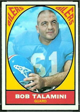 Bob Talamini 1967 Topps football card Bob Talamini 1967 Topps football card