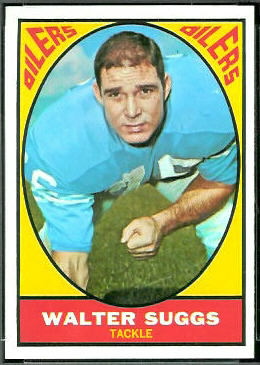 Walt Suggs 1967 Topps football card