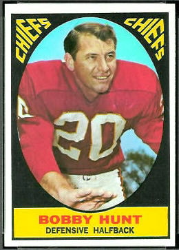 Bobby Hunt 1967 Topps football card