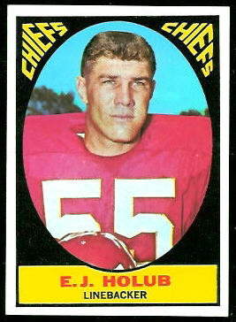 E.J. Holub 1967 Topps football card E.J. Holub 1967 Topps football card