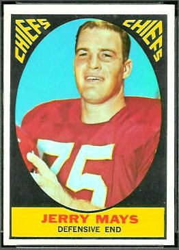 Jerry Mays 1967 Topps football card Jerry Mays 1967 Topps football card