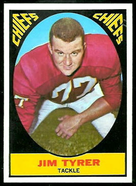 Jim Tyrer 1967 Topps football card Jim Tyrer 1967 Topps football card