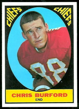 Chris Burford 1967 Topps football card