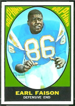 Earl Faison 1967 Topps football card